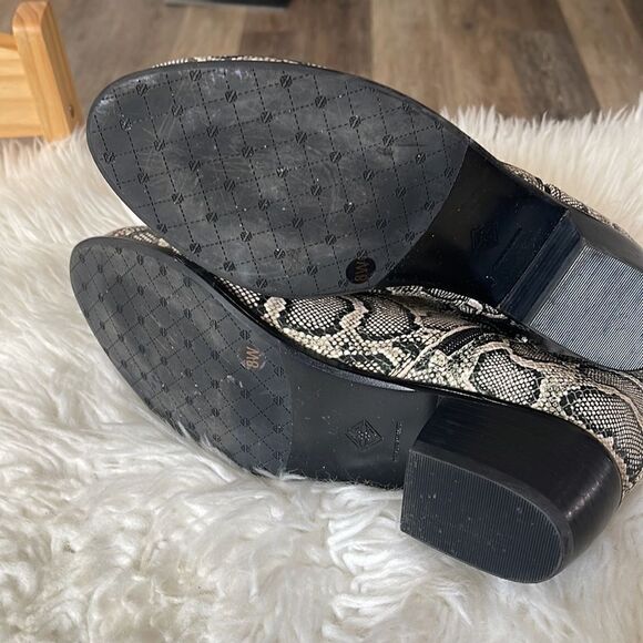 ANTONIO MELANI LEATHER ANKLE BOOTS SNAKE PRINT - Picture 5 of 9